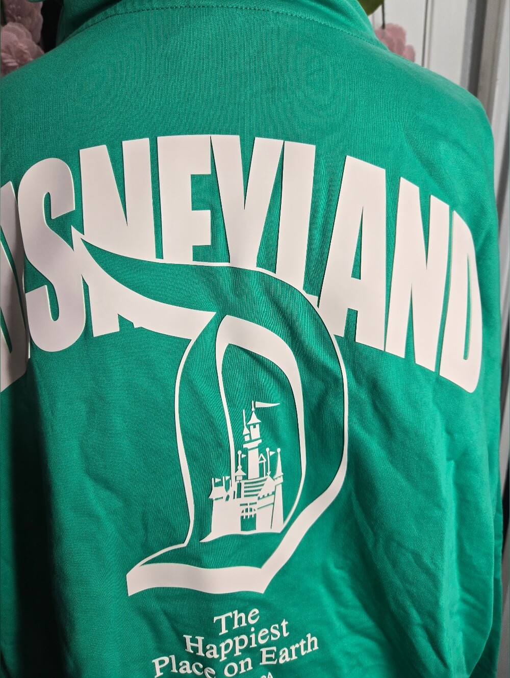 Women Disneyland Varsity Hoodie Green NWT Sz XL - Picture 11 of 12